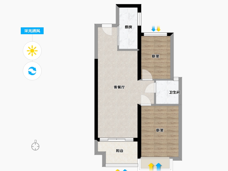 浙江省-温州市-置信弘润·海上传奇-56.01-户型库-采光通风