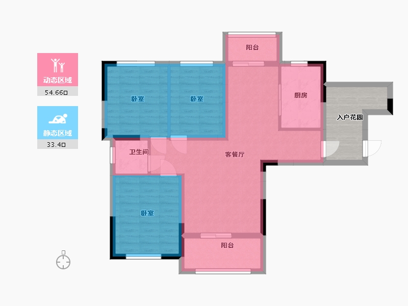 湖南省-长沙市-善化国际-86.25-户型库-动静分区