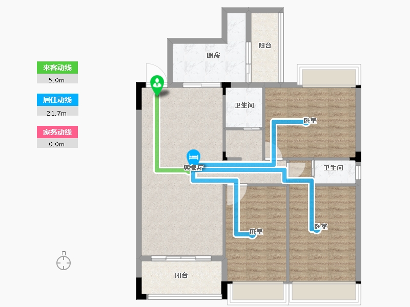 广东省-韶关市-乐昌利华雅居-100.92-户型库-动静线