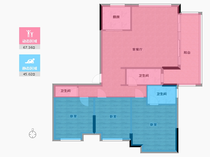 福建省-福州市-连江建发双玺书香府-102.01-户型库-动静分区