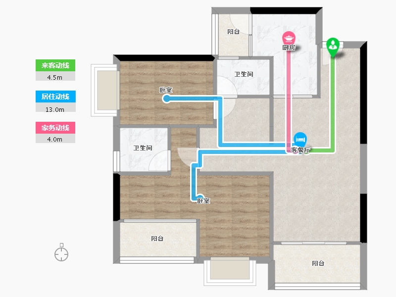 广东省-深圳市-百晟上府-74.00-户型库-动静线