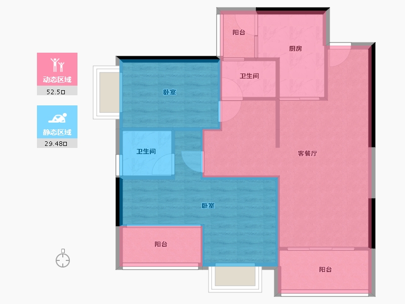 广东省-深圳市-百晟上府-74.00-户型库-动静分区