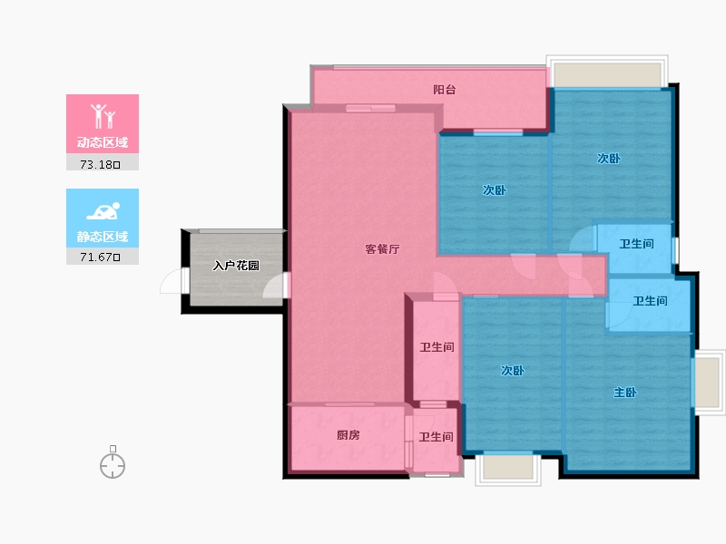 广西壮族自治区-百色市-华讯城-138.99-户型库-动静分区