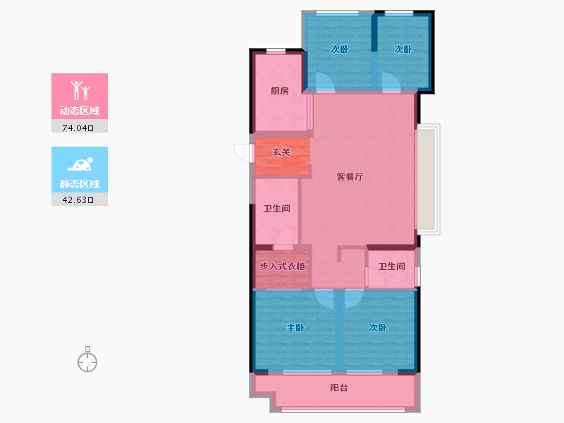 福建省-福州市-融创未来海-104.57-户型库-动静分区