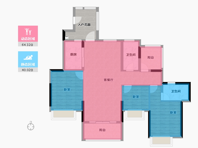 广东省-深圳市-金裕星河丹堤-101.21-户型库-动静分区