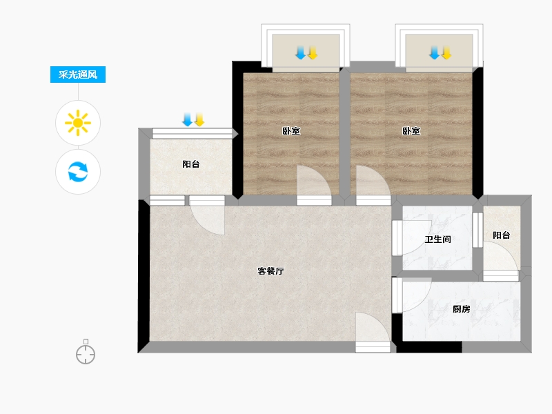 湖南省-郴州市-国明玺悦府-41.08-户型库-采光通风