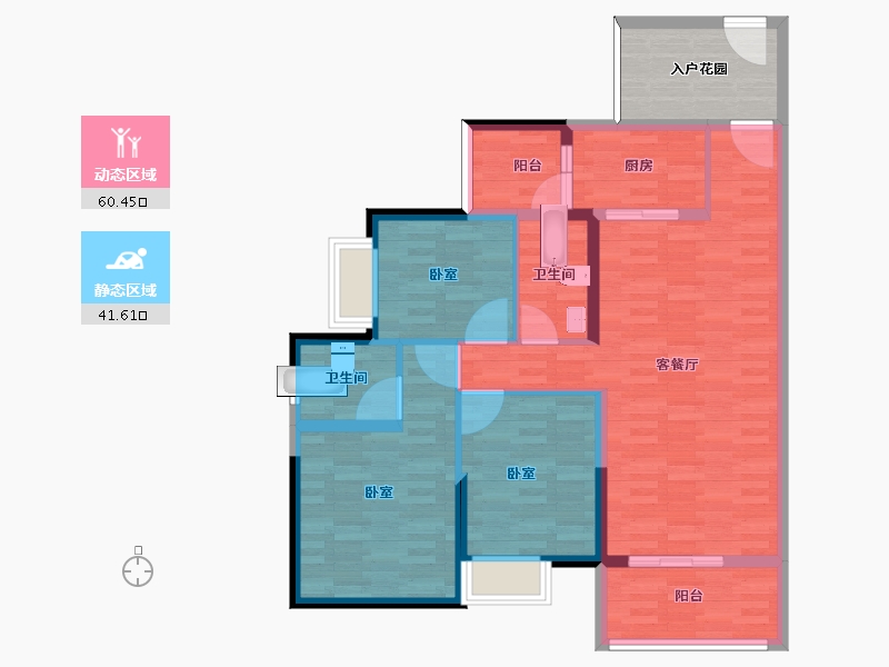 广东省-清远市-金丰幸福家园-98.54-户型库-动静分区