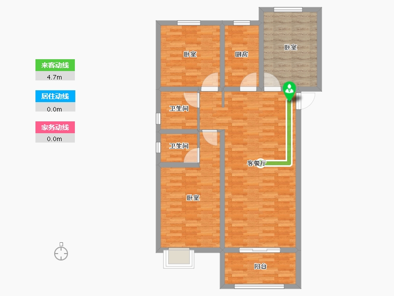 河南省-开封市-美居·红枫御景-90.00-户型库-动静线