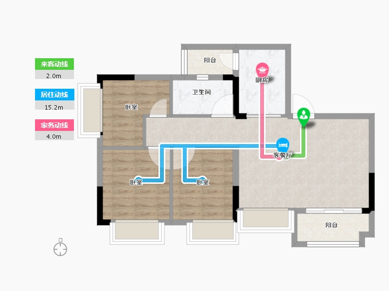 广东省-广州市-雅居乐万科热橙-68.00-户型库-动静线