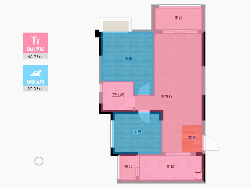 广东省-清远市-清远佳兆业城市广场-63.46-户型库-动静分区