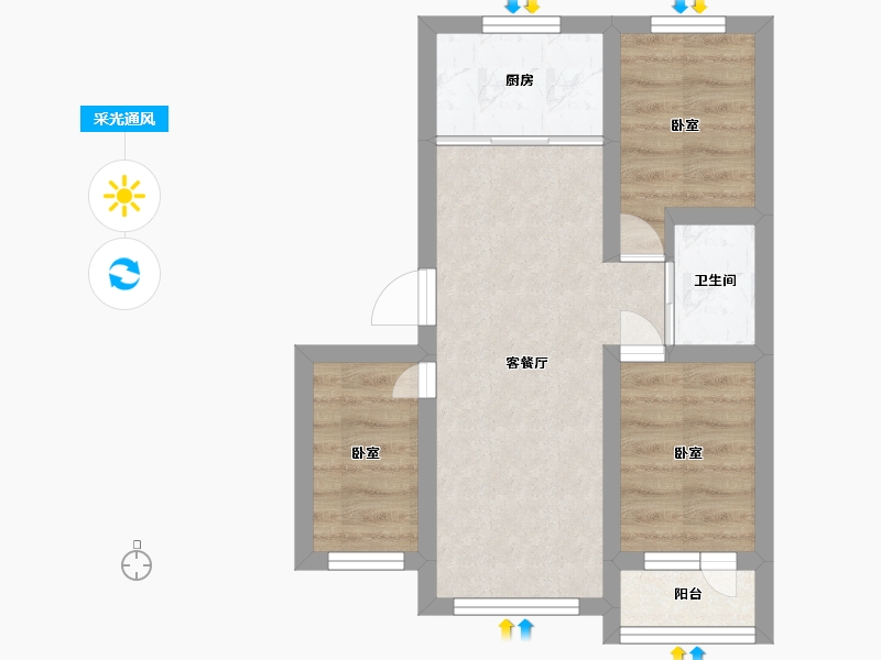 辽宁省-辽阳市-辽阳泛美华庭-38.53-户型库-采光通风