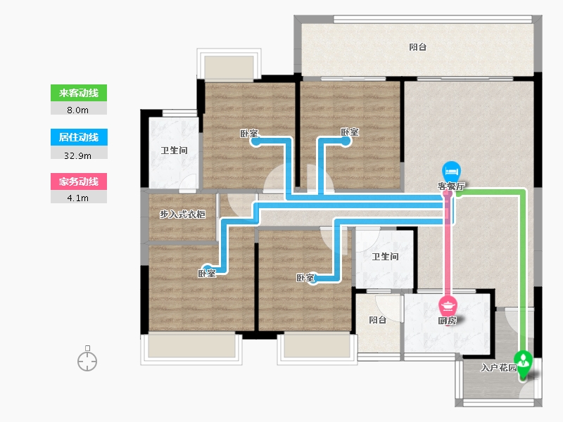 湖南省-怀化市-麻阳民投·长寿小镇-113.44-户型库-动静线