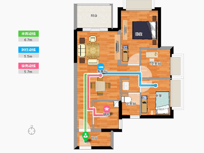 广东省-清远市-时代著作-67.18-户型库-动静线