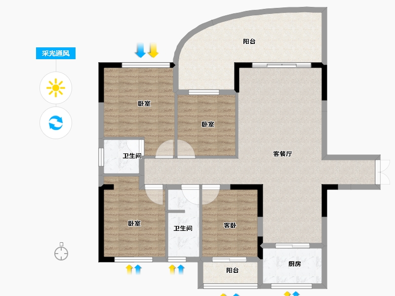 湖南省-怀化市-金沙湾·滨江学苑-118.29-户型库-采光通风