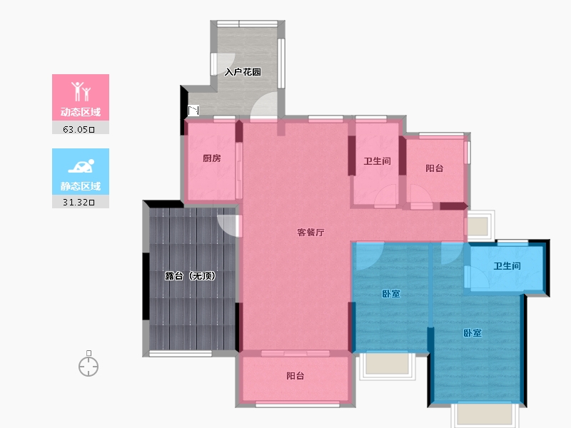 广东省-深圳市-金裕星河丹堤-107.99-户型库-动静分区