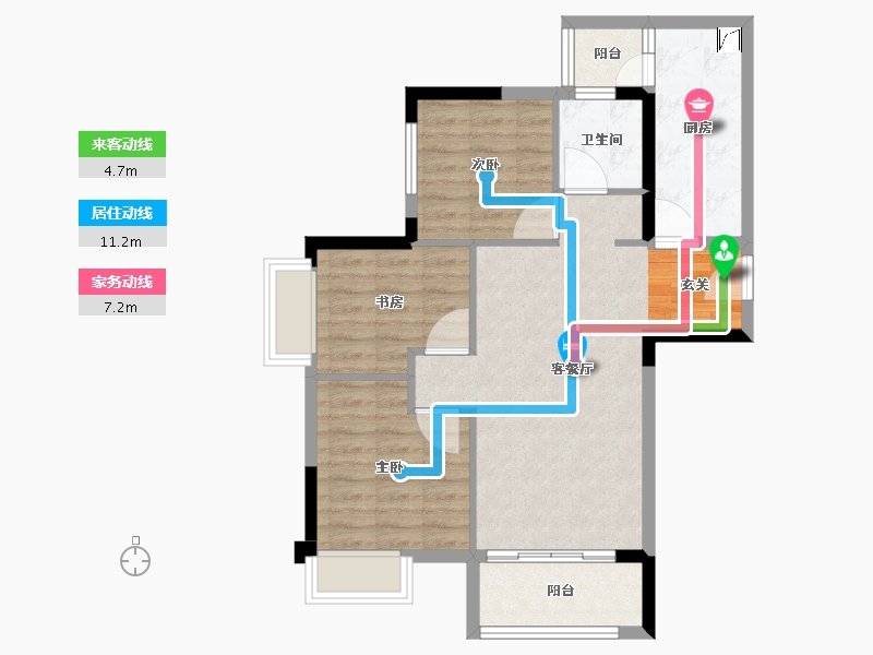 广东省-清远市-清远佳兆业城市广场-70.76-户型库-动静线