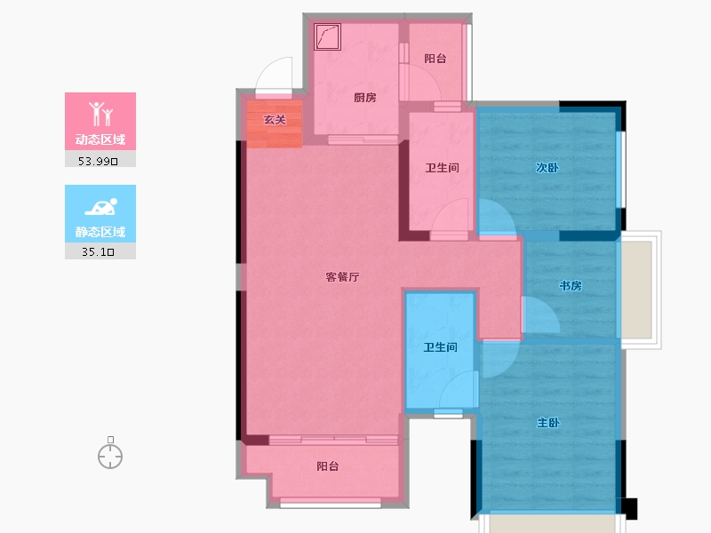 广东省-清远市-清远佳兆业城市广场-79.47-户型库-动静分区