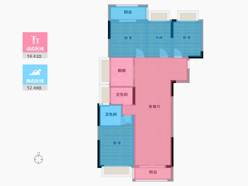 湖北省-武汉市-阳逻金茂悦-98.15-户型库-动静分区