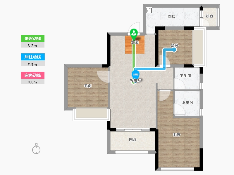 广东省-清远市-清远佳兆业城市广场-82.69-户型库-动静线