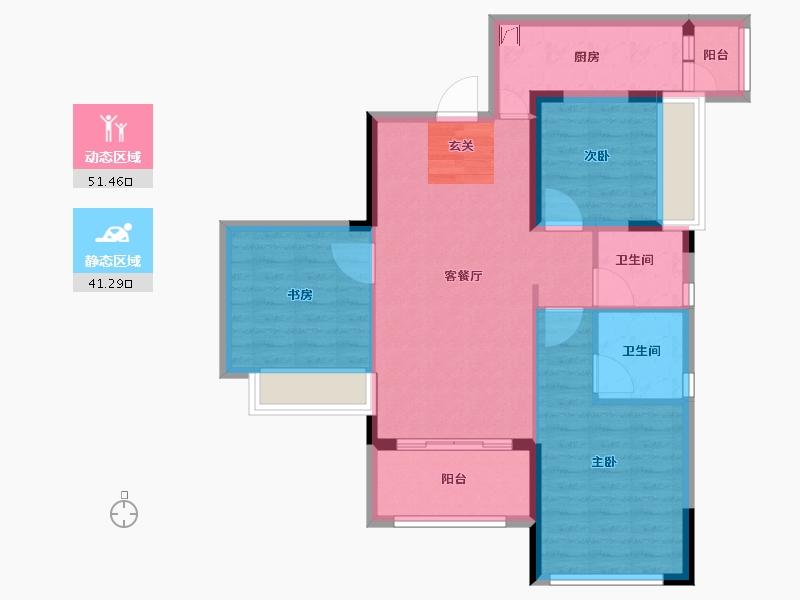 广东省-清远市-清远佳兆业城市广场-82.69-户型库-动静分区