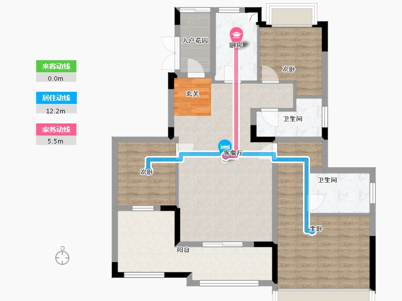 湖南省-常德市-汉寿恒大御府-102.41-户型库-动静线