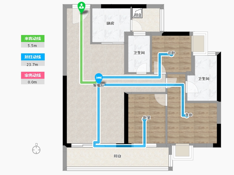 广东省-阳江市-敏捷云锦华府-82.75-户型库-动静线