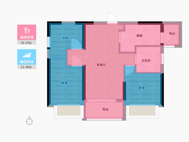 广东省-广州市-龙光玖龙湖-49.47-户型库-动静分区