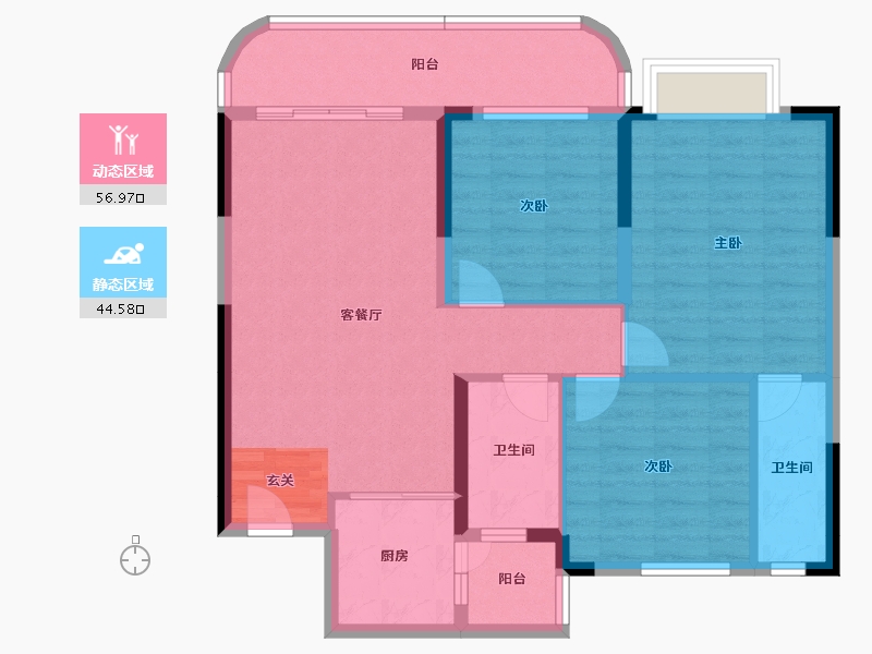 广东省-清远市-江湾明珠-91.15-户型库-动静分区