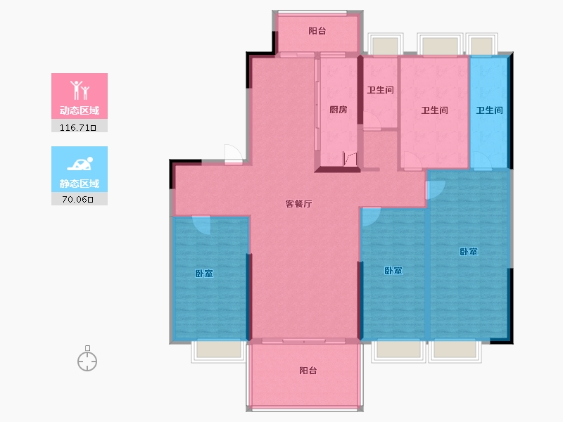 湖南省-岳阳市-湘阴碧桂园-170.55-户型库-动静分区