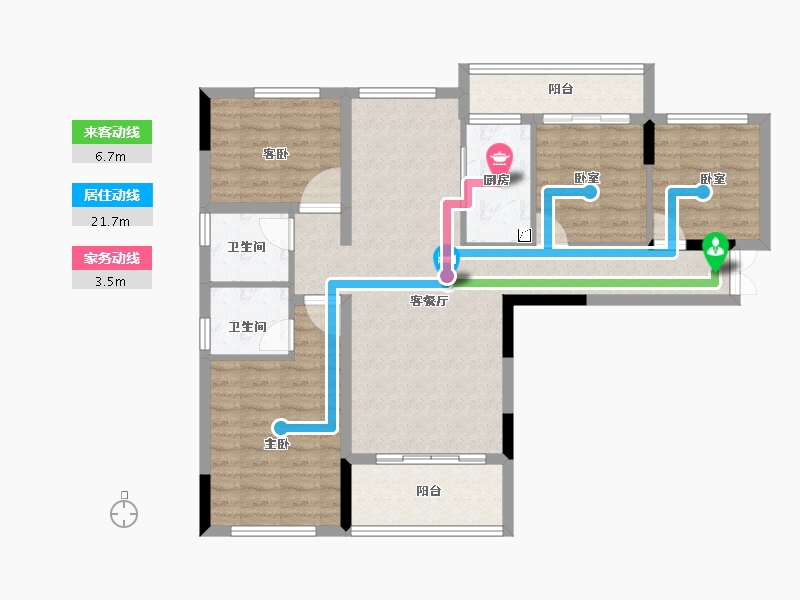 湖南省-怀化市-宏晟·公园府-98.01-户型库-动静线