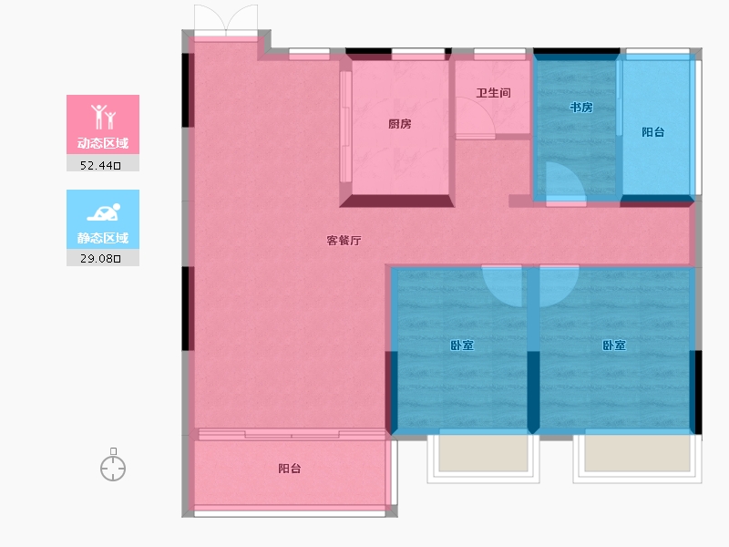 湖南省-郴州市-湖南建工东玺台-73.02-户型库-动静分区