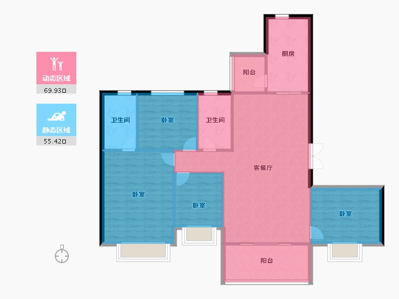 广东省-江门市-恒大御景半岛-115.00-户型库-动静分区