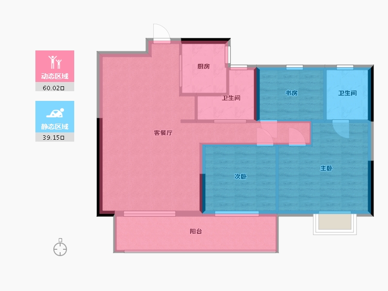 江西省-吉安市-泽盛江南府-90.00-户型库-动静分区