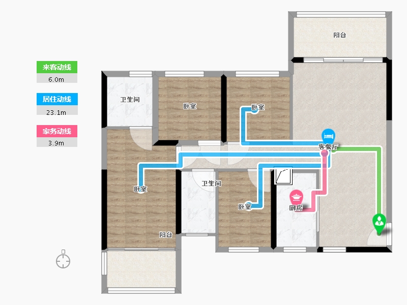 湖南省-郴州市-郴州恒大林溪郡-113.01-户型库-动静线