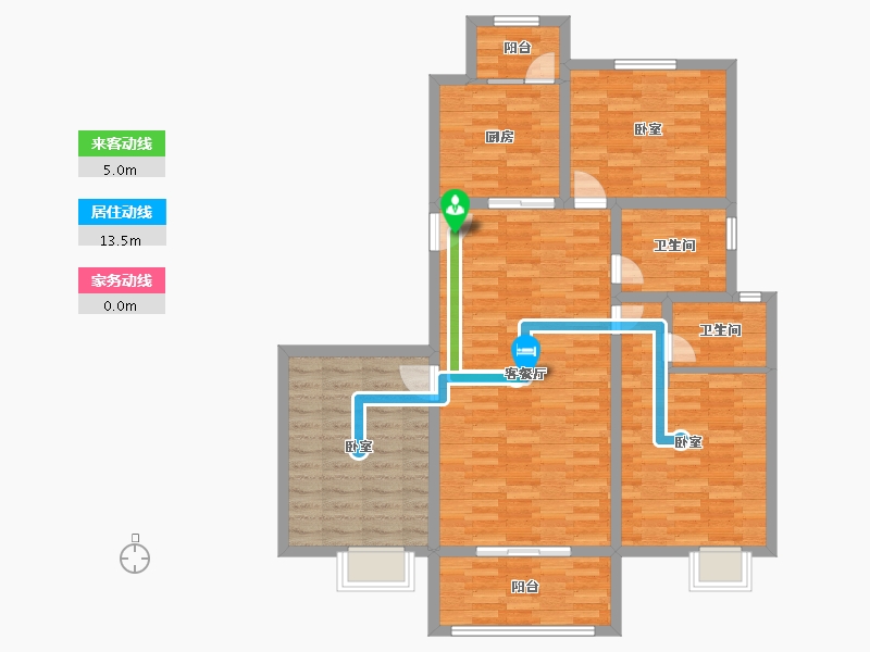 河南省-开封市-美居·红枫御景-106.00-户型库-动静线