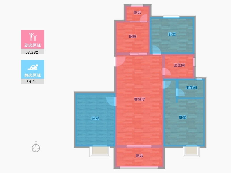 河南省-开封市-美居·红枫御景-106.00-户型库-动静分区