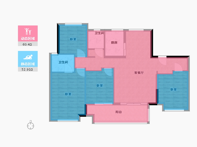 福建省-福州市-连江建发双玺书香府-102.21-户型库-动静分区