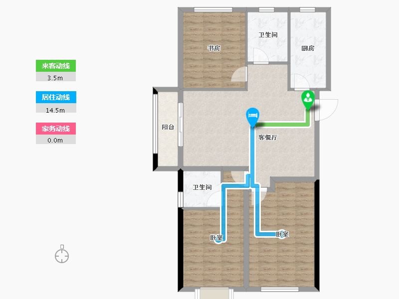 山东省-泰安市-福井福地-98.58-户型库-动静线