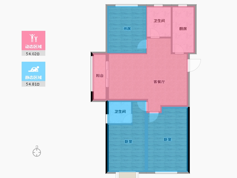 山东省-泰安市-福井福地-98.58-户型库-动静分区