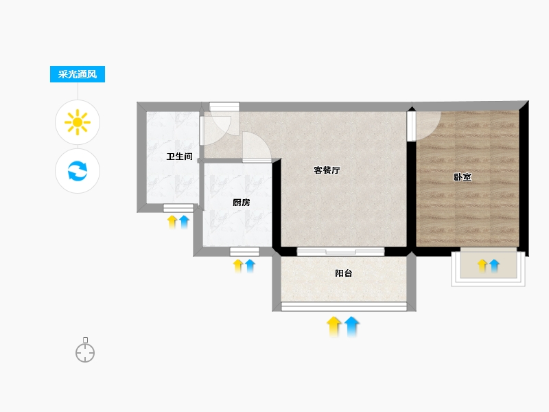 湖南省-郴州市-国明玺悦府-41.00-户型库-采光通风