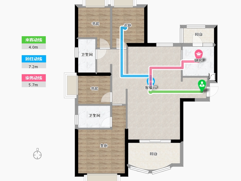 湖南省-常德市-汉寿恒大御府-100.12-户型库-动静线