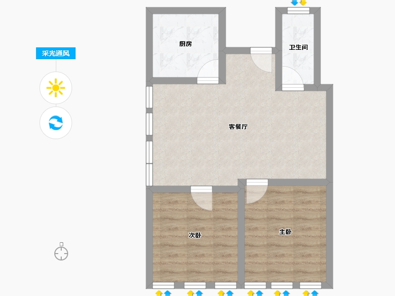 广东省-深圳市-中电迪富大厦-54.74-户型库-采光通风