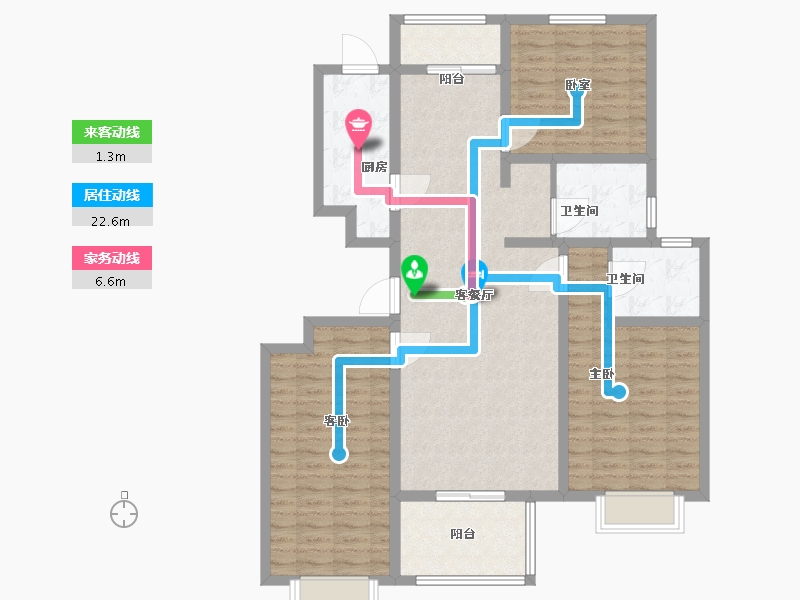 江苏省-苏州市-巴黎春天-113.01-户型库-动静线