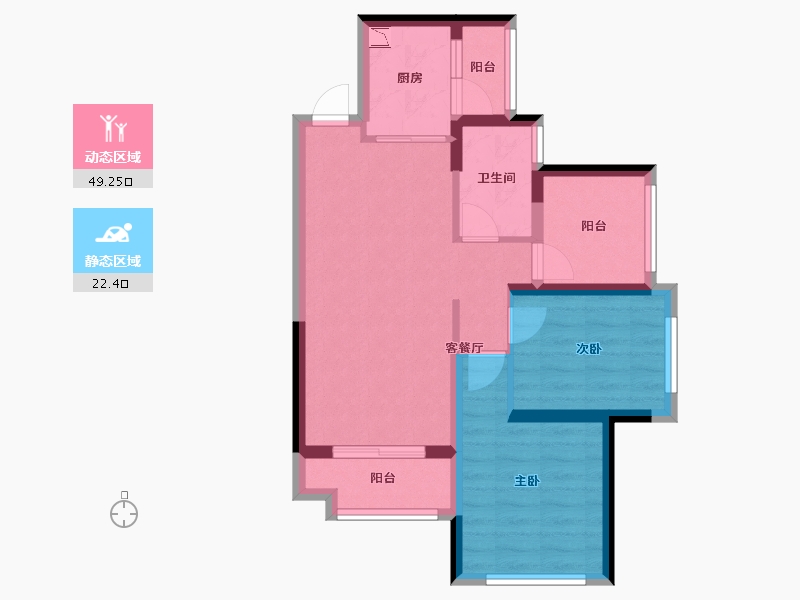 广东省-深圳市-花语馨-62.75-户型库-动静分区