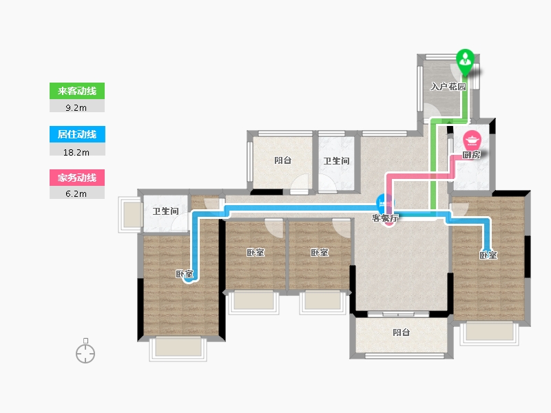 广东省-深圳市-金裕星河丹堤-115.05-户型库-动静线