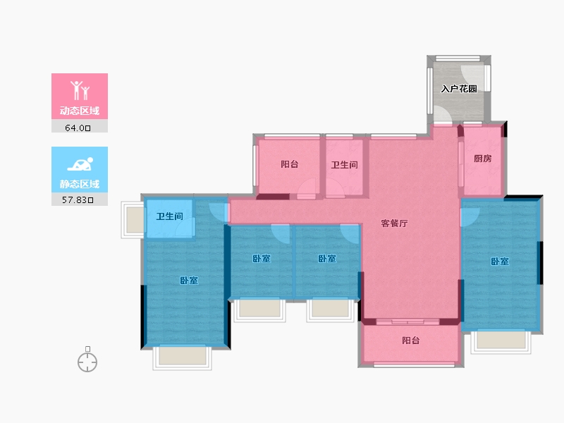 广东省-深圳市-金裕星河丹堤-115.05-户型库-动静分区