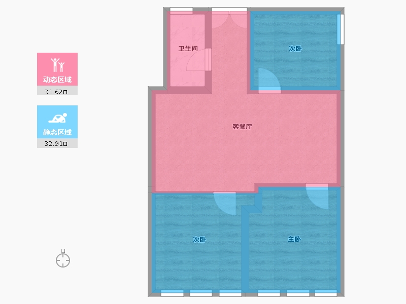 广东省-深圳市-中电迪富大厦-57.18-户型库-动静分区