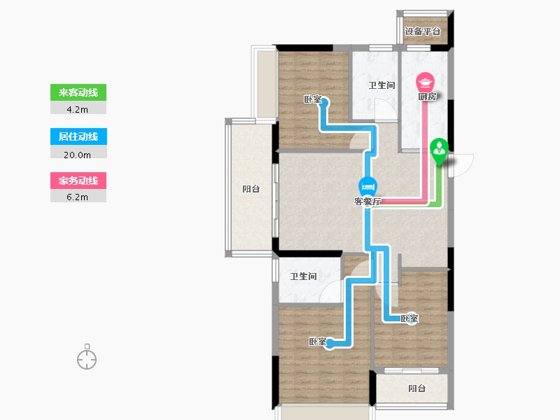 浙江省-嘉兴市-恒大滨海御府-100.00-户型库-动静线