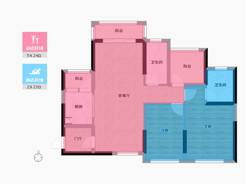 广东省-深圳市-花语馨-73.28-户型库-动静分区