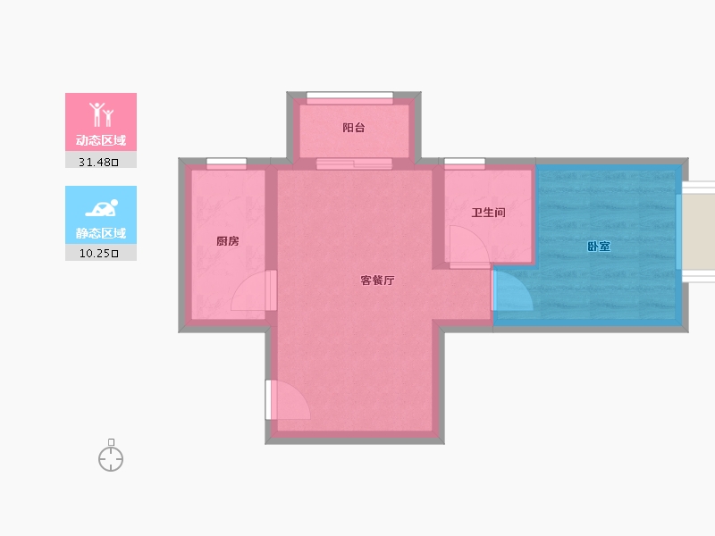 陕西省-西安市-西安深国投中心-36.52-户型库-动静分区